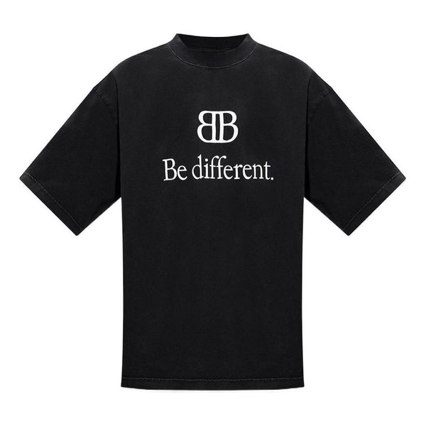 

Футболка bb be different t-shirt medium fit 'black' Balenciaga, черный