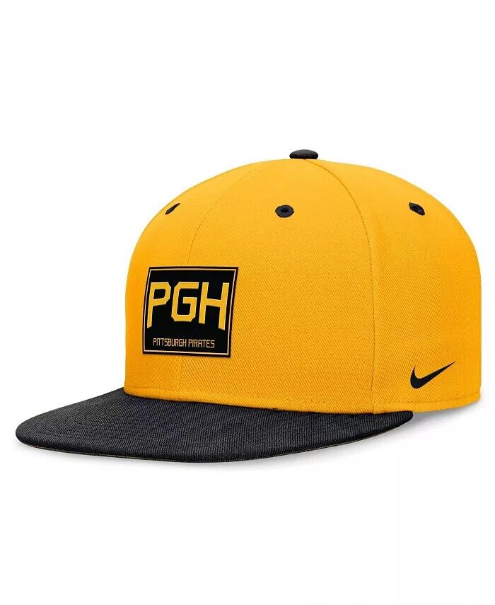 

Мужская золотисто-черная шляпа Pittsburgh Pirates City Connect True Fit приталенного цвета Nike, желтый