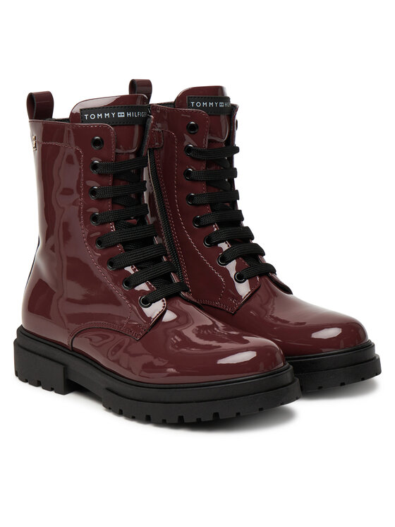 Шнурованные ботильоны Lace-Up Bootie T4A5-34025-0775 D Tommy Hilfiger, красный — фото 2