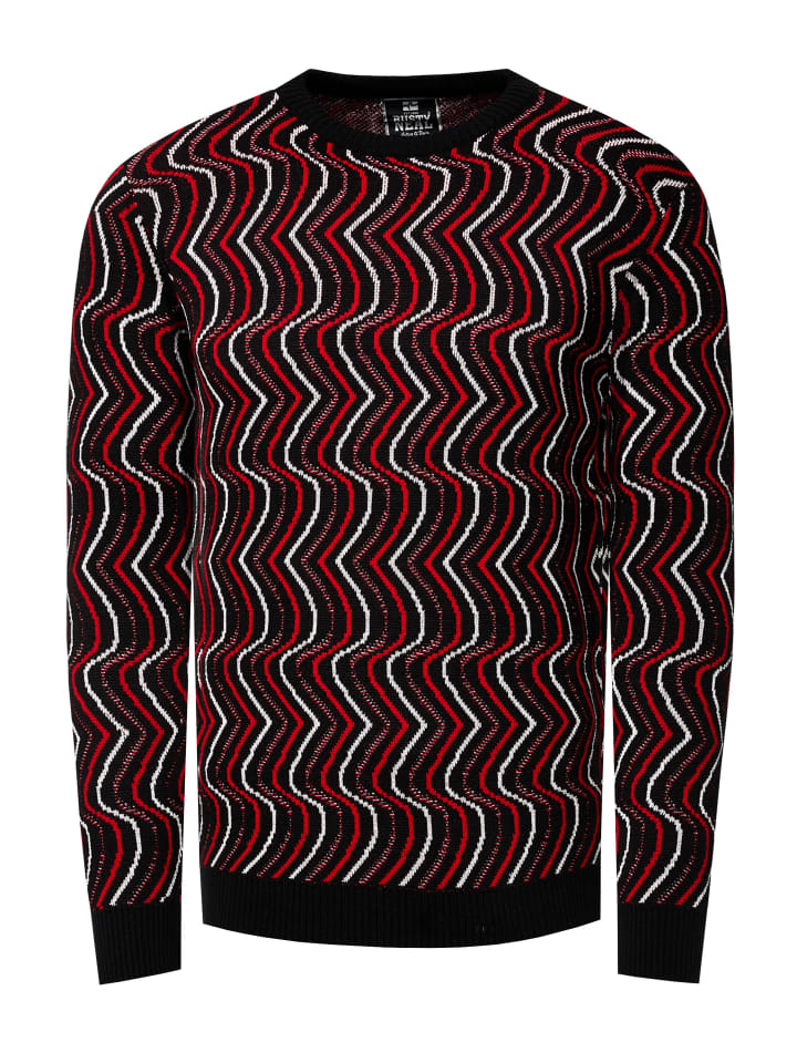 

Тонкий трикотажный свитер с круглым вырезом в стиле 80-х годов, черный Rusty Neal