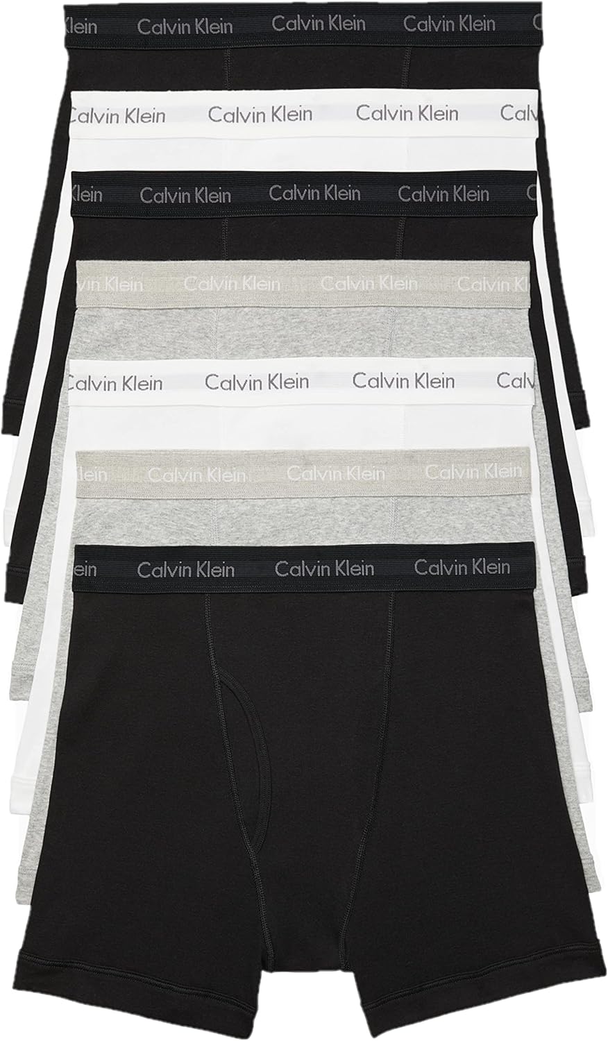 

Комплект из 7 мужских боксеров Calvin Klein Cotton Classics, 3 Black, 2 Grey Heather, 2 White