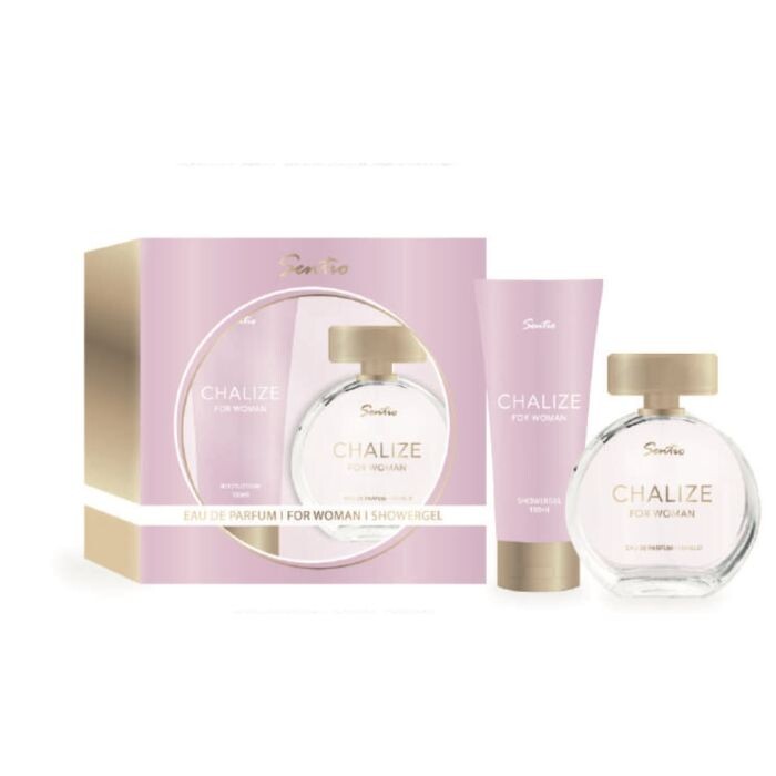 

Женская туалетная вода Chalize For Woman Eau de Parfum Sentio, EDT 100 ml + Gel 100 ml