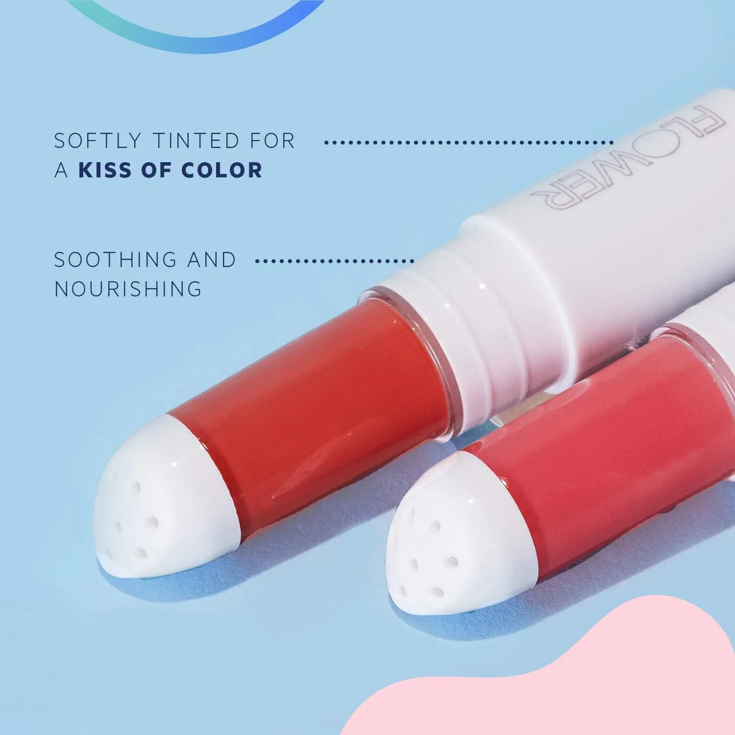 Бальзам для губ Petal Plumping Lip Mask FLOWER BEAUTY с манго и маслом какао 28 г оттенок Sangria — фото 3