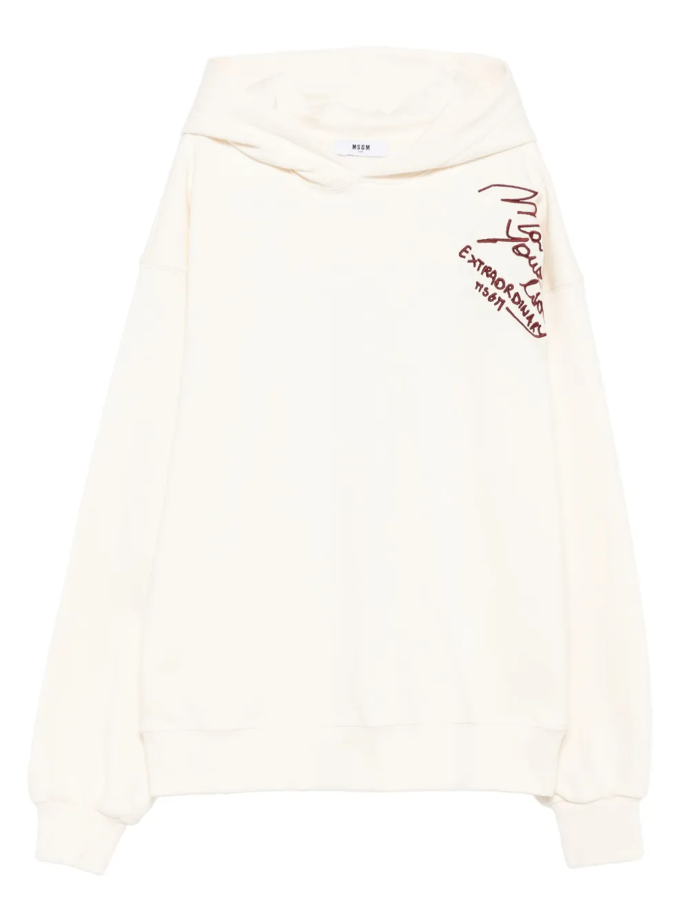 

Худи с вышивкой MSGM Kids, нейтральный