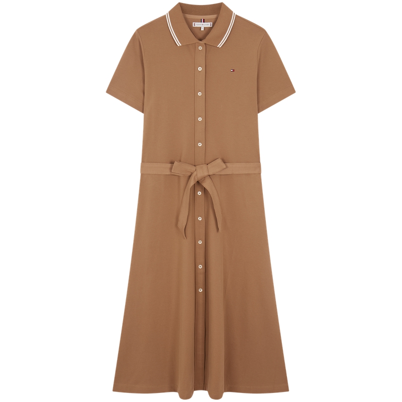 

Женское платье с коротким рукавом Tommy Hilfiger, коричневый