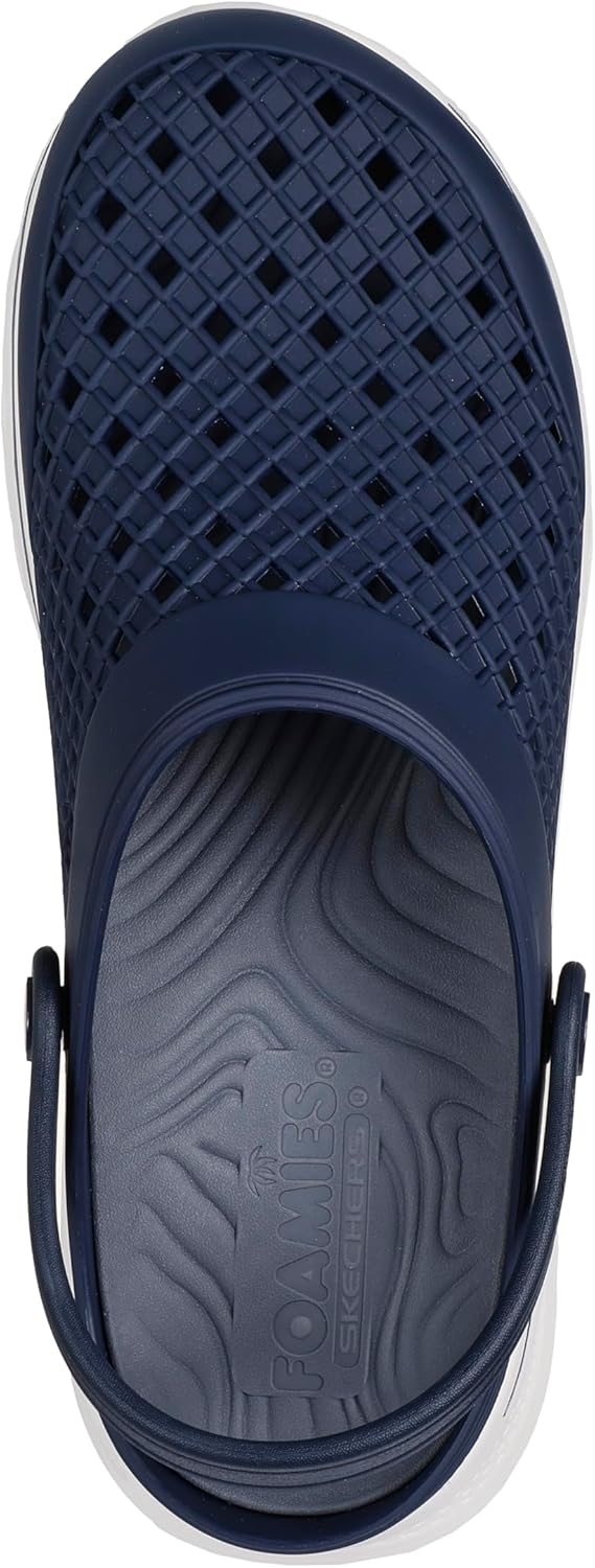 Мужские слипоны Skechers Foamies Go Walk 7 - Ambition, белый/синий/темно-синий — фото 3
