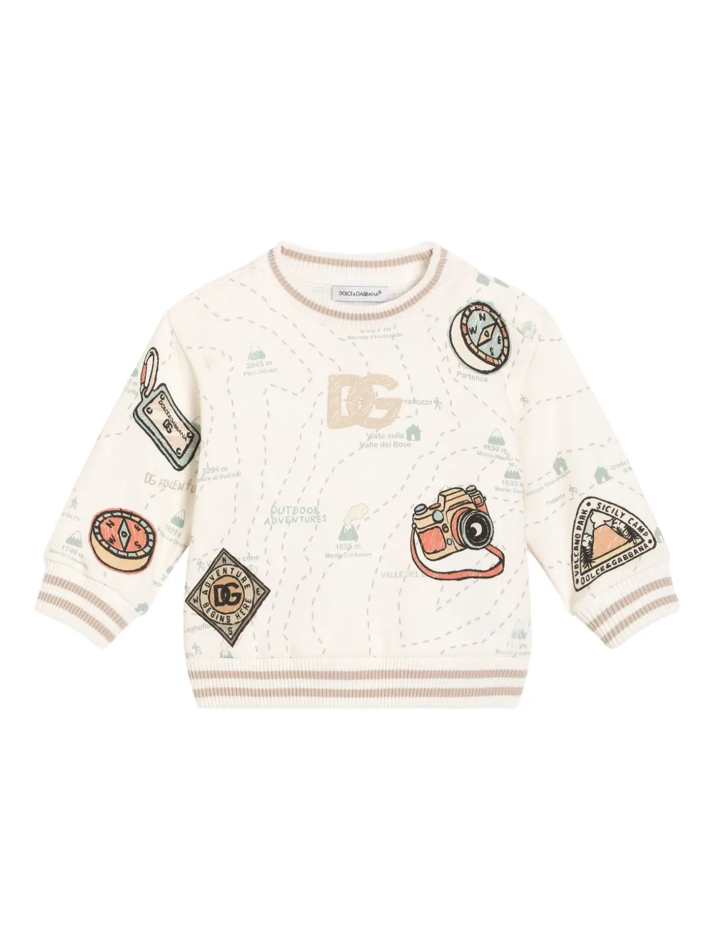 

Толстовка с принтом Dolce & Gabbana Kids, нейтральный