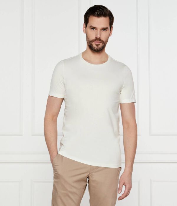 

Футболка кыран Slim fit Oscar Jacobson, экрю