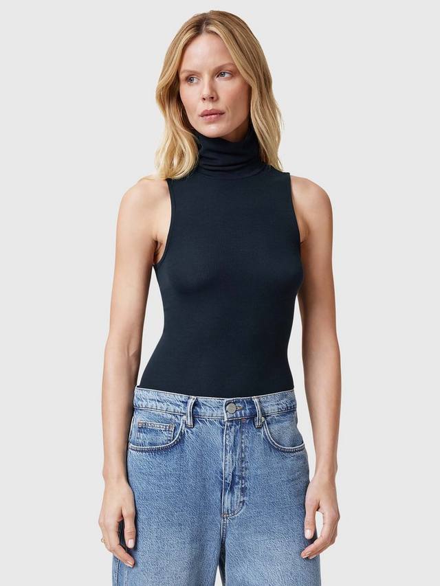 

Топ без рукавов с круглым вырезом без рукавов AllSaints, цвет Black Oyster