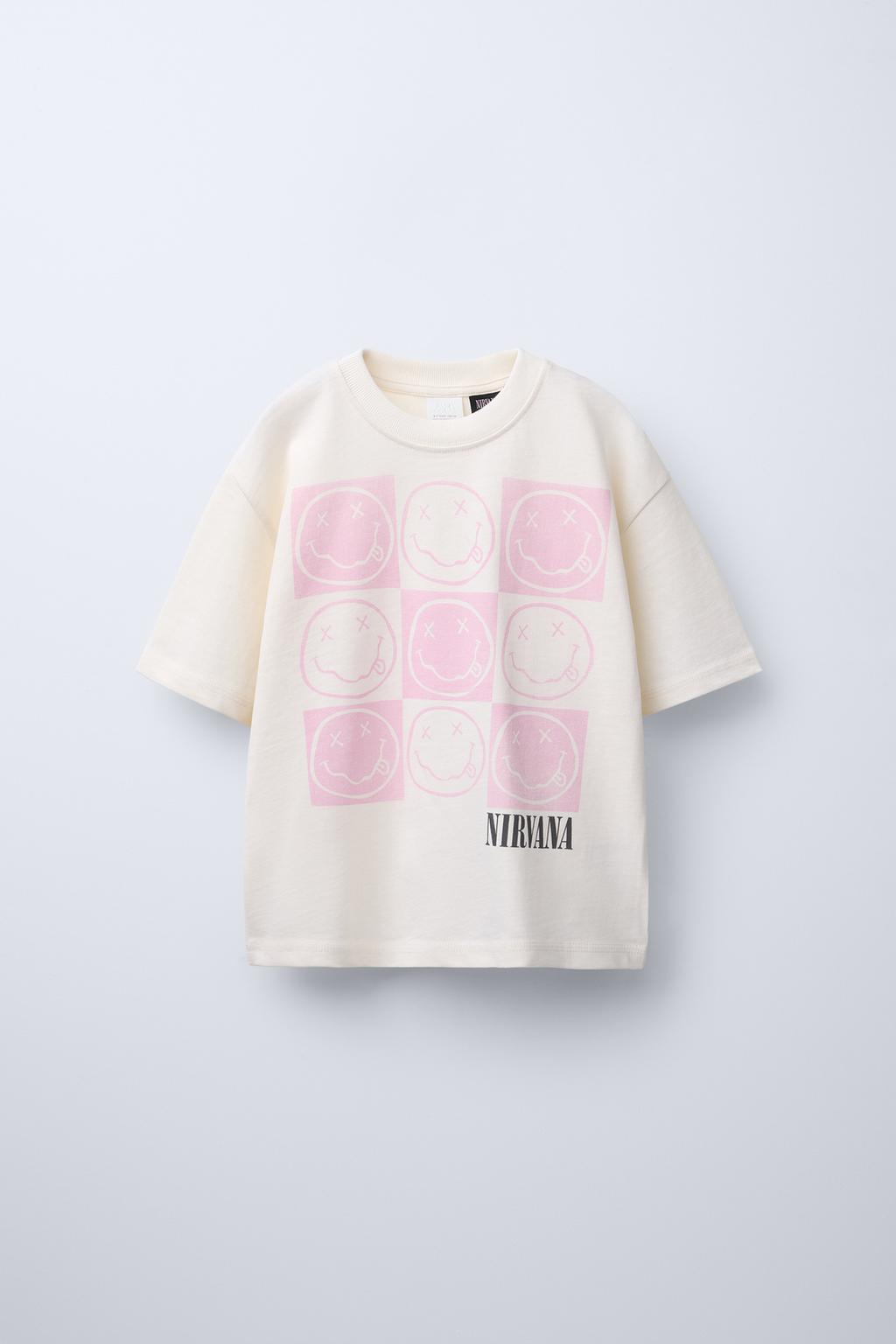 

Футболка nirvana ZARA, экрю