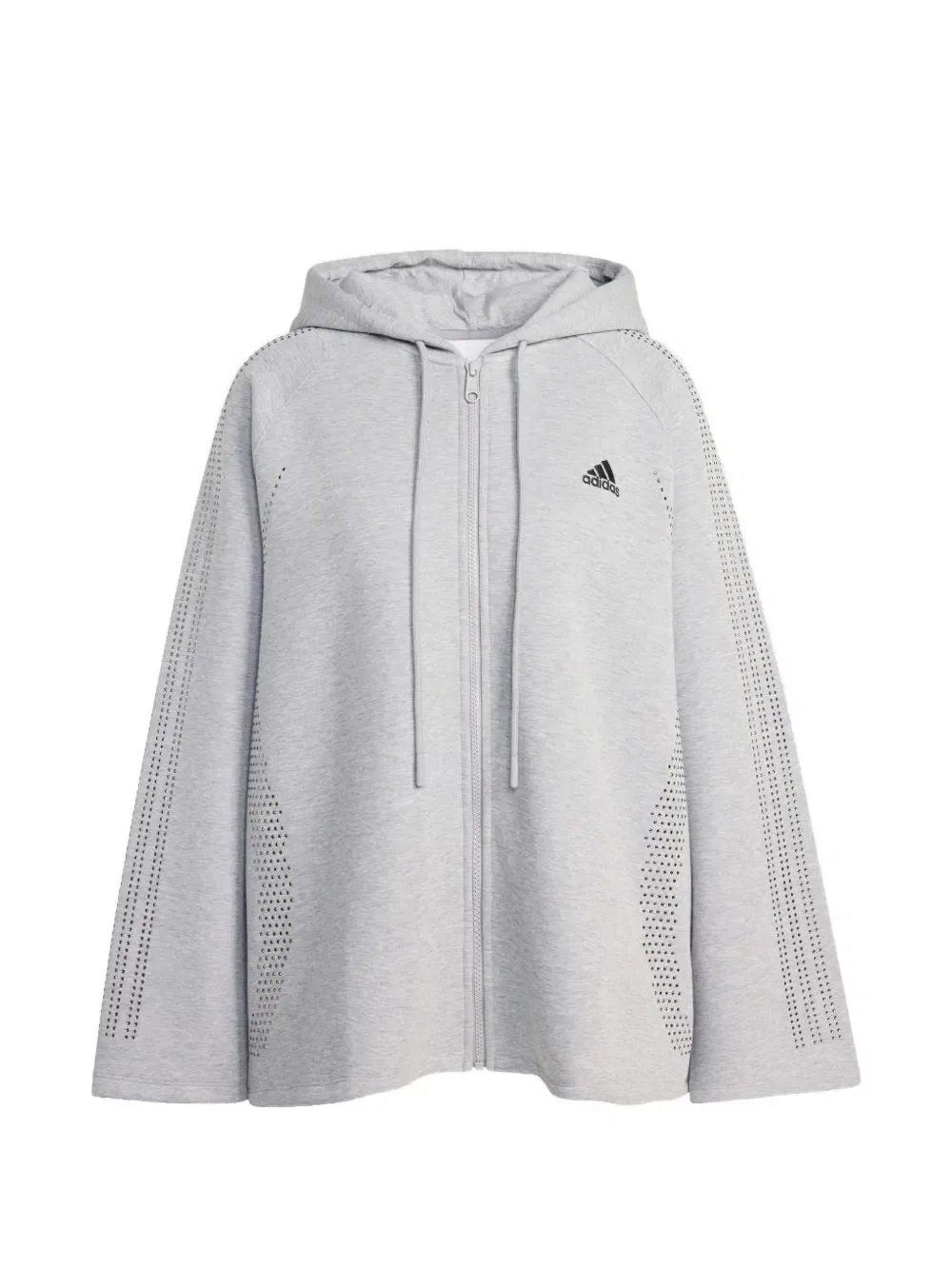 Перфорированная толстовка на молнии Adidas, серый