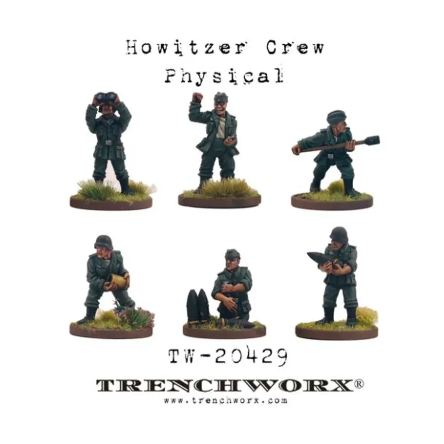 

Гаубичный экипаж Физический, WWII - Germany (28mm) (Trenchworx)