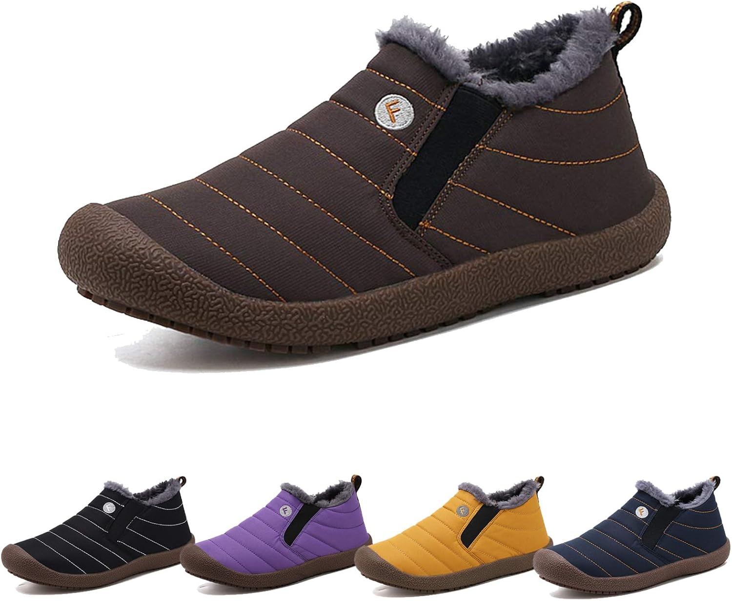 

Мужские водонепроницаемые утепленные ботинки с плюшевой подкладкой для улицы, зимние снежные ботинки, противоскользящие домашние туфли, короткие ботинки Hidruo, хаки