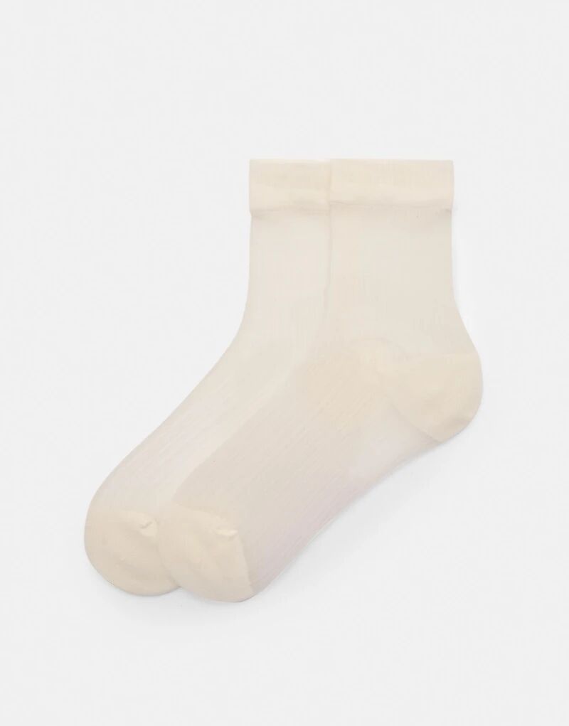 

Pull&Bear Упаковка ребристых носков белого цвета