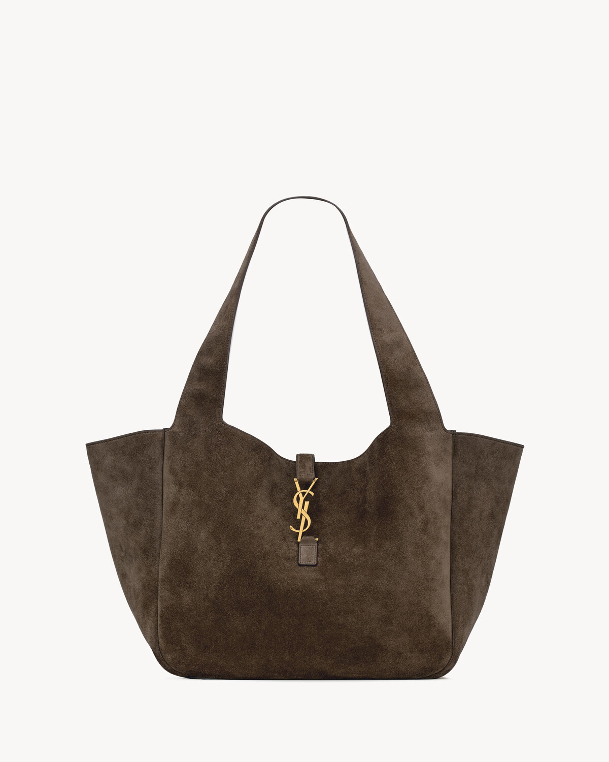 

Мягкая замшевая сумка-тоут Saint Laurent, синий