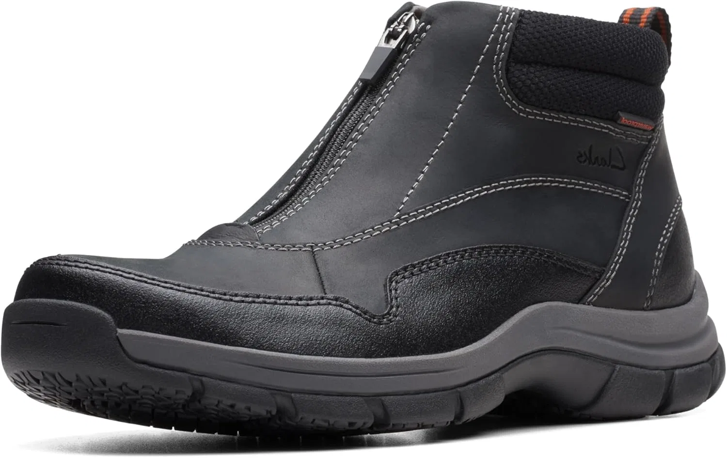 Мужские ботинки Clarks Walpath на молнии, оксфордские, Black Leather