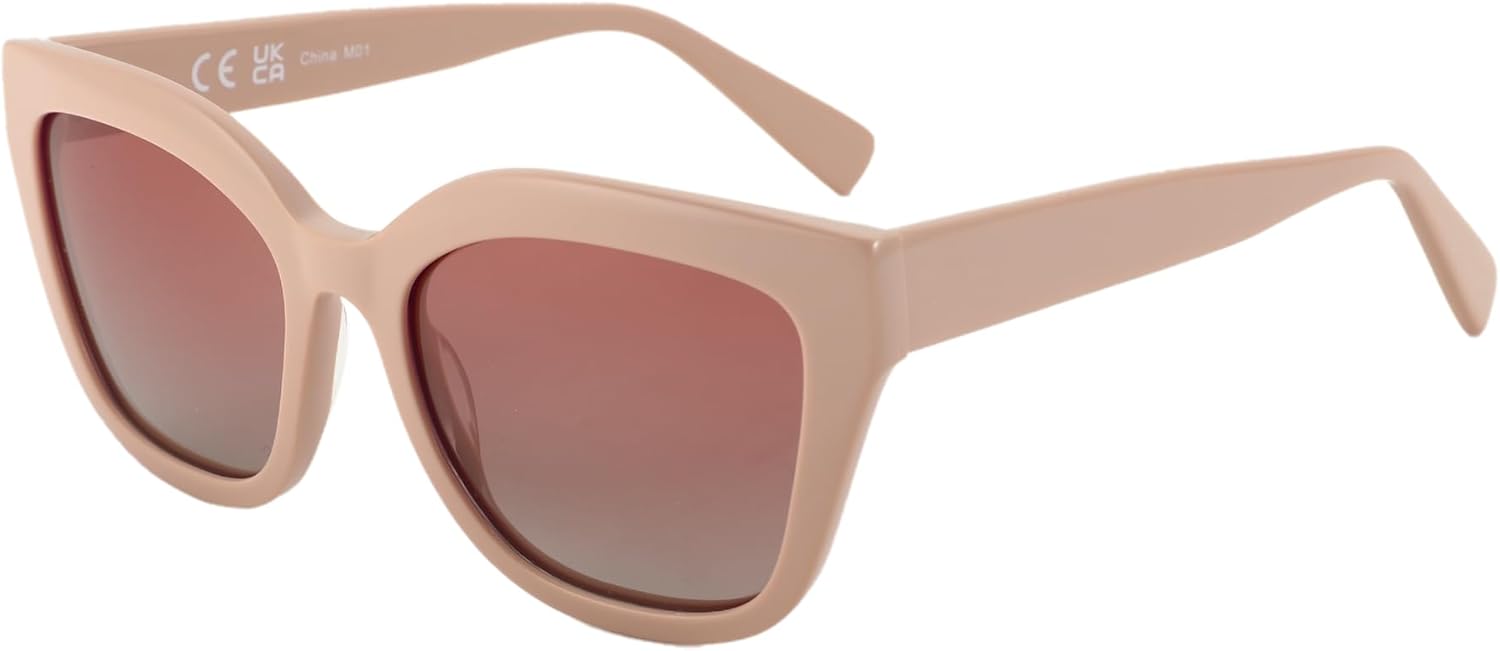 

Женские поляризованные солнцезащитные очки ZENOTTIC, большие солнцезащитные очки, модные ретро-солнцезащитные очки квадратной формы с защитой от УФ-излучения UV400, Pink