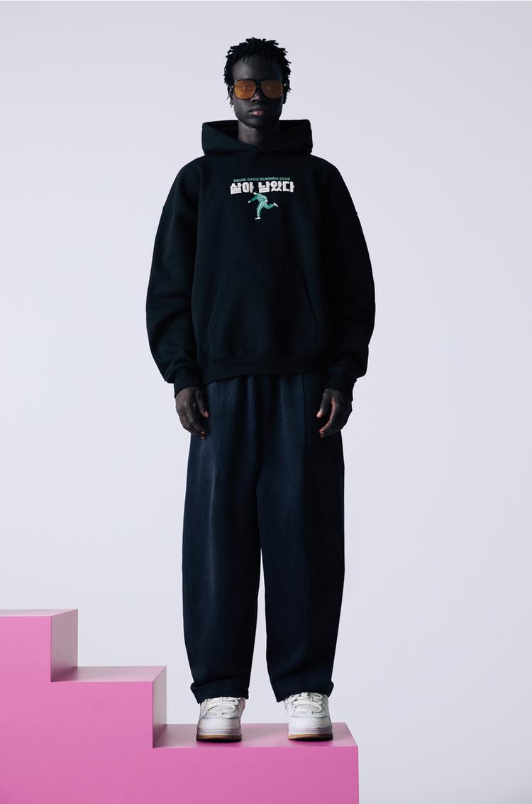

Толстовка с капюшоном «Игра в кальмары» Pull And Bear, черный