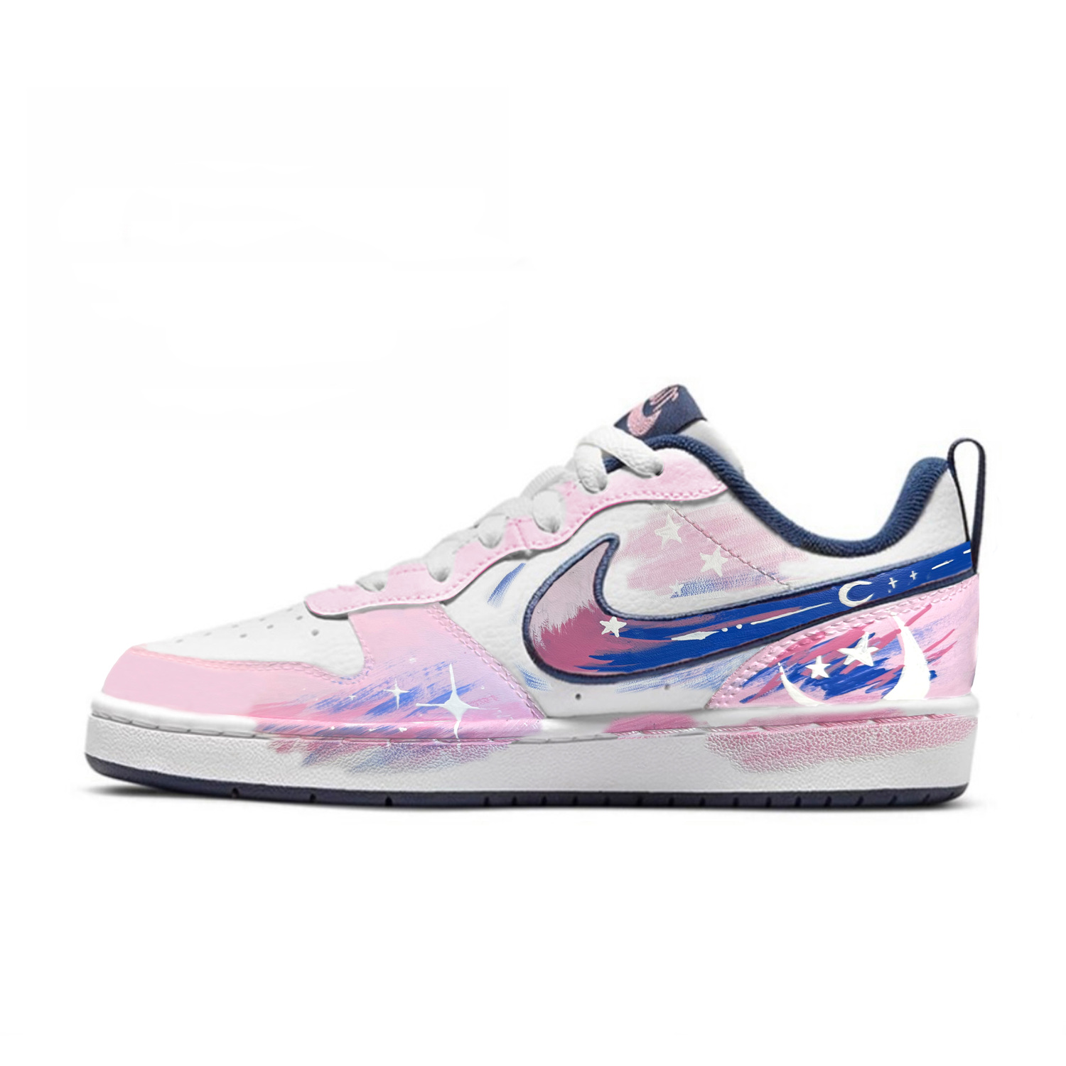 

Nike Обувь Court Borough Pink Misty Nebula из нескользящей, износостойкой, сбалансированной, легкой и амортизирующей кожи