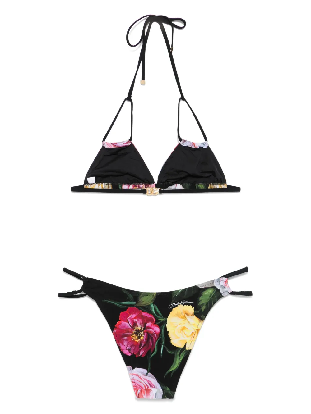 Бикини с цветочным принтом Dolce & Gabbana, черный — фото 2