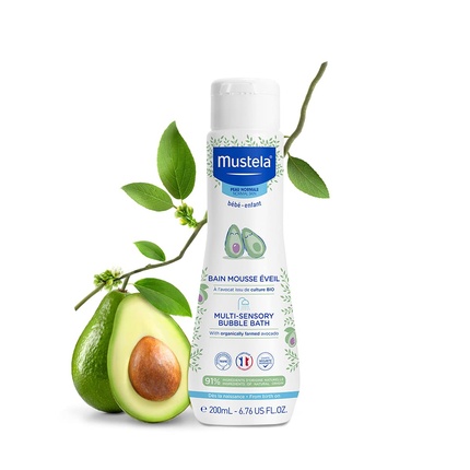 BEBE Мультисенсорная пена для ванны ароматическая 200 мл Mustela — фото 2