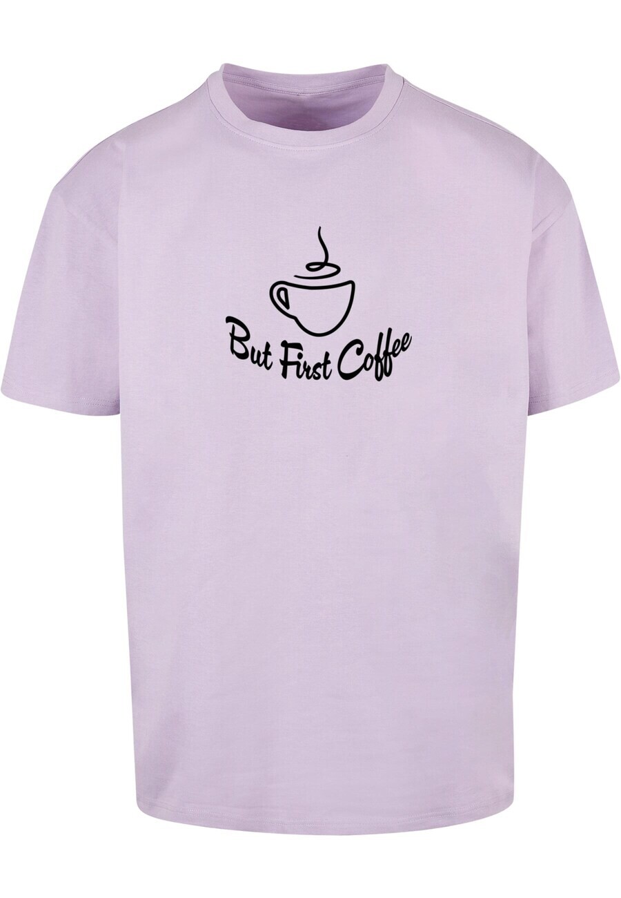 

Футболка Merchcode BUT FIRST COFFEE, светло-фиолетовый