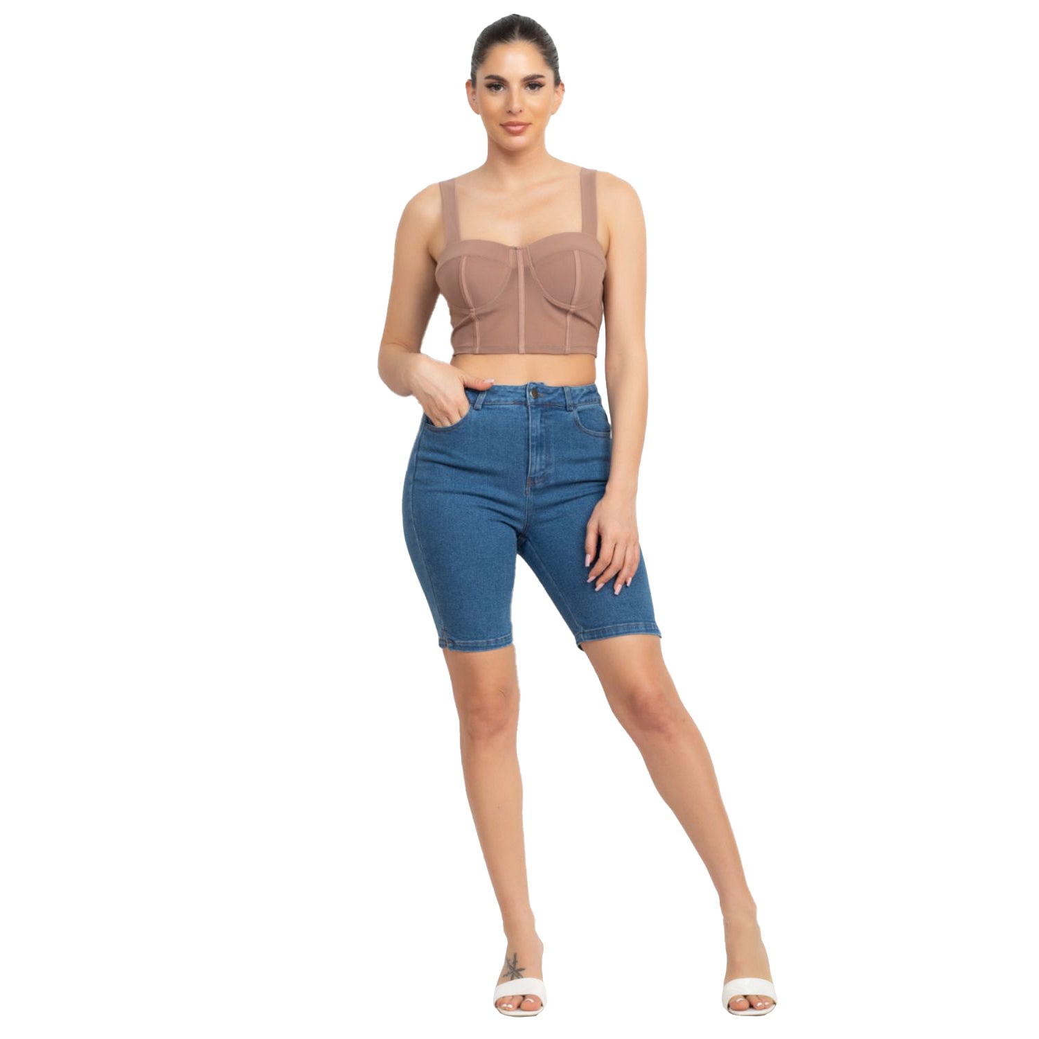

Контрастная сетчатая майка с подкладкой FASHNZFAB, цвет mocha