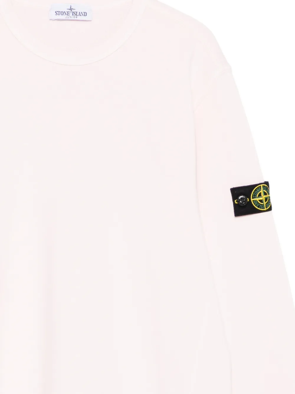 Свитшот с нашивками Stone Island Junior, розовый — фото 3