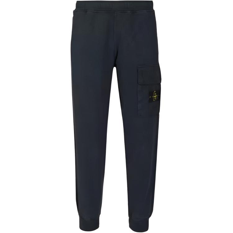 

Брюки зауженного кроя с нашивкой и логотипом Stone Island, marine синий