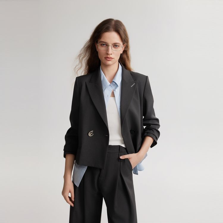 

Пиджак для делового костюма женский ELLE, хаки