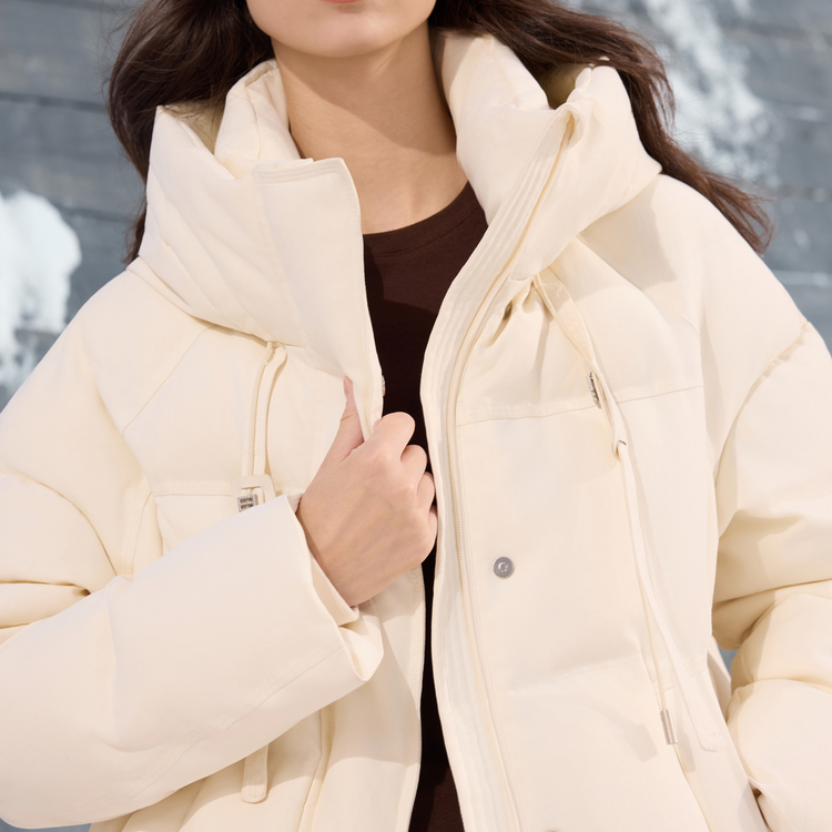 

ELLE Пуховик женский Ecru утепленный Puffer