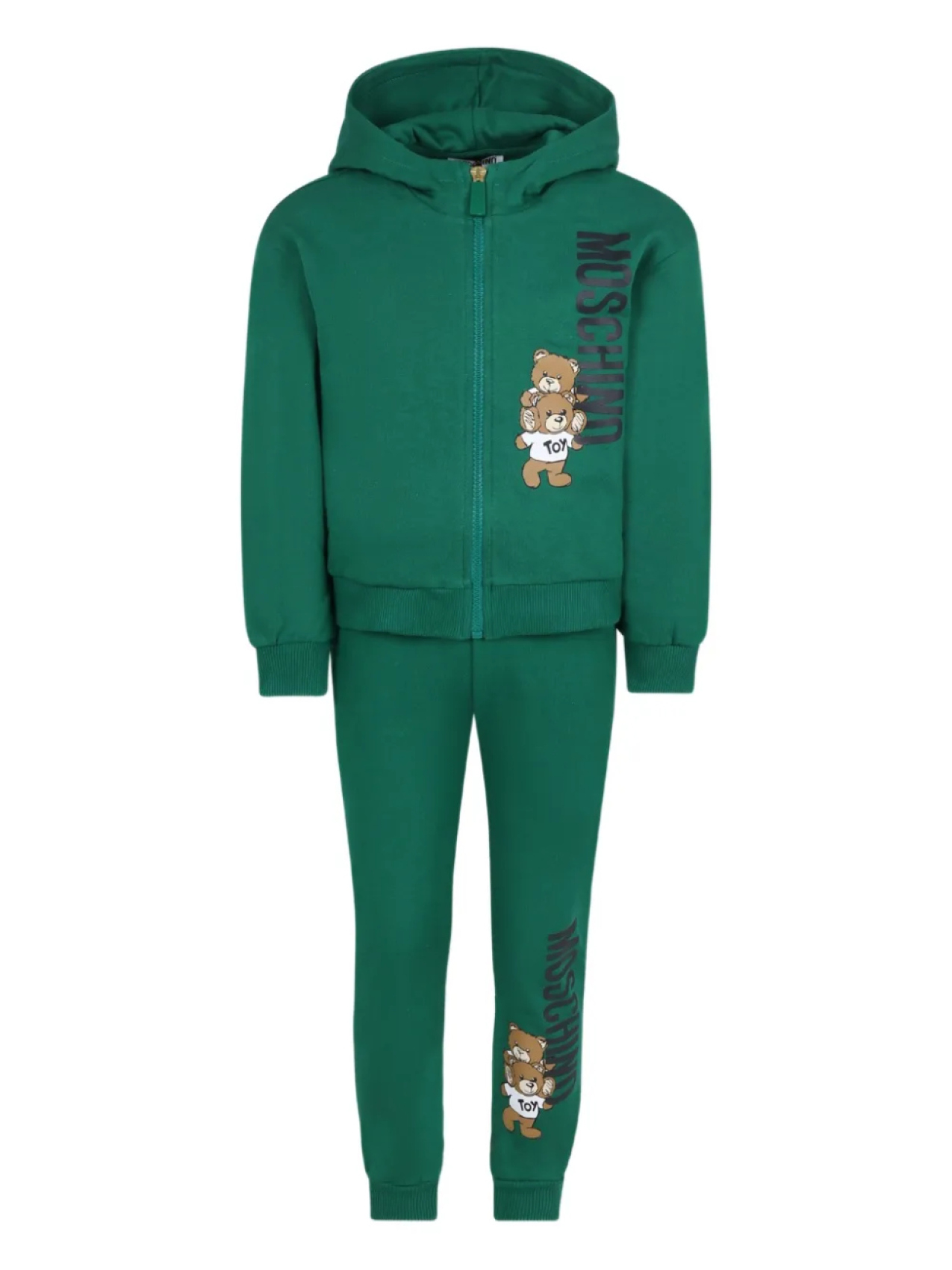 

Комплект спортивного костюма с принтом Teddy Bear от Moschino Kids, зеленый