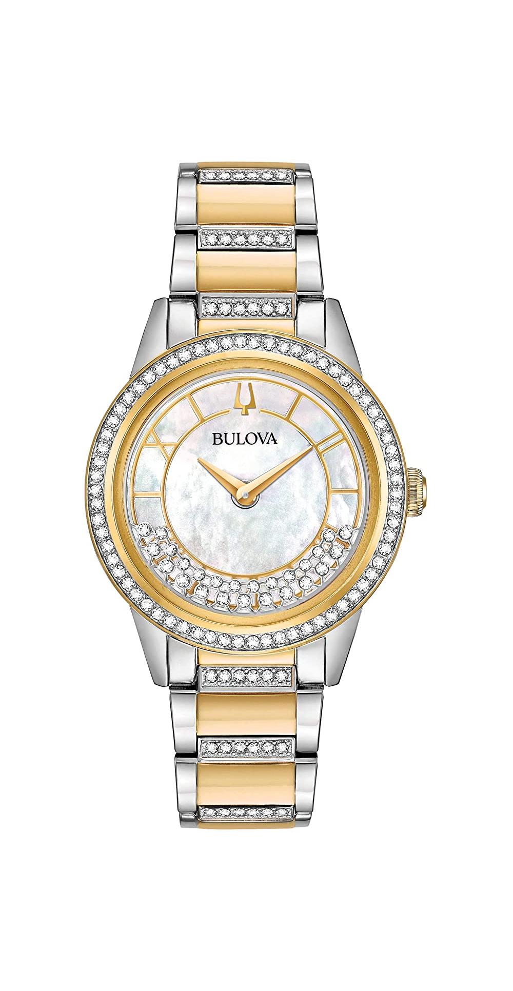 

Bulova TurnStyle Crystal Двухцветные женские часы, мультиколор