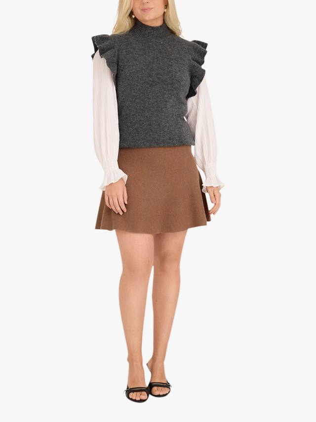 

Топ Ulrikke с вязаными рюшами A-VIEW, Medium Grey