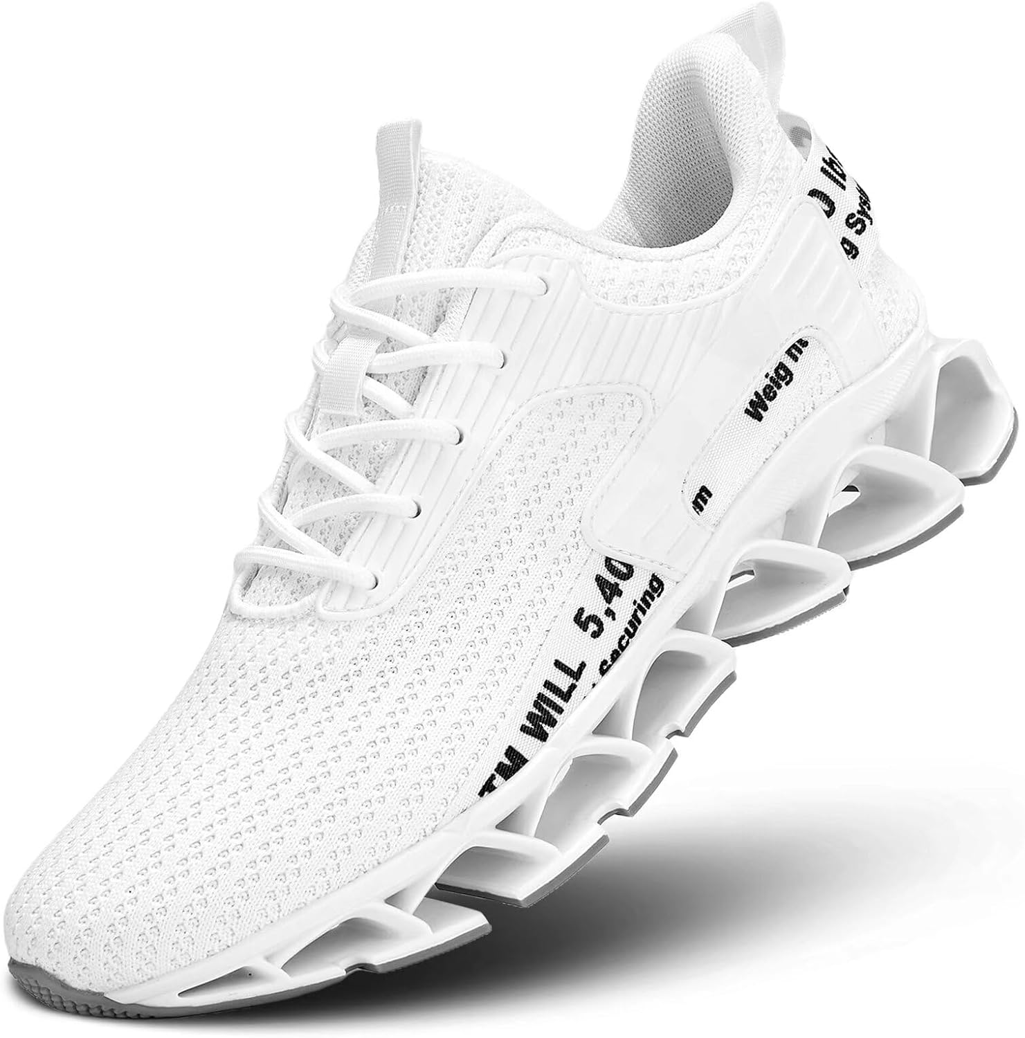 

Мужские модные кроссовки Vooncosir, дышащие сетчатые беговые кроссовки, лезвие, противоскользящая мягкая подошва, повседневная спортивная обувь для ходьбы, белый