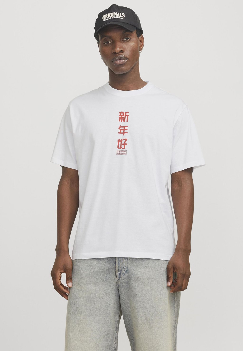 

Футболка с принтом JORSNAKE CREW NECK Jack & Jones, белый