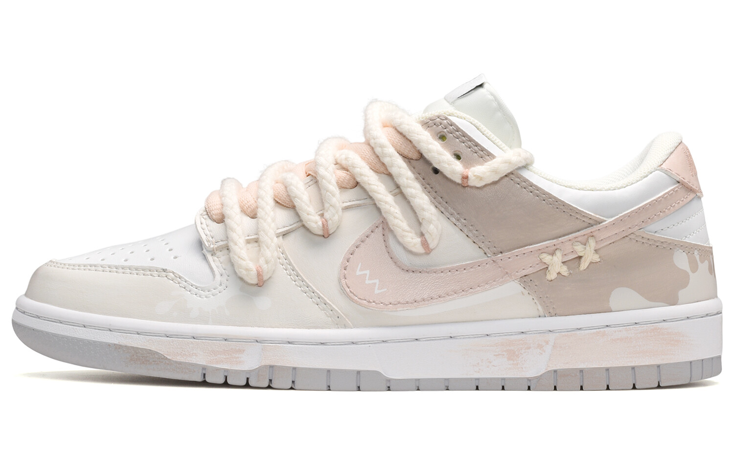 

Кроссовки Nike Dunk Skateboard Shoes Men Low-Top Pink White/Brown