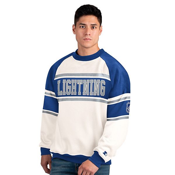 

Мужской белый свитшот tampa bay lightning defense fleece crewneck Starter