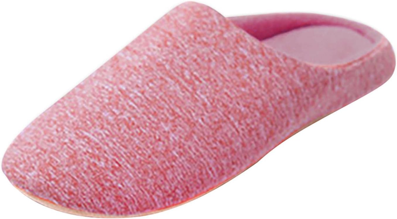 

Тапочки Aniywn для мужчин и женщин с эффектом памяти, удобные тапочки из хлопковой смеси с закрытым носком, домашние тапочки на выход, красный