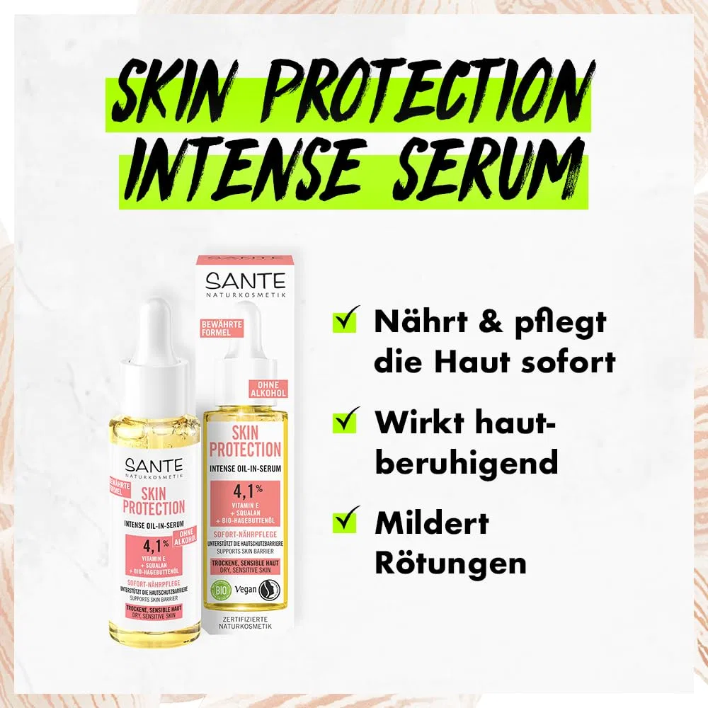 Сыворотка Sante Naturkosmetik — Питательная для лица «Skin Protection Intense Serum» от — фото 3