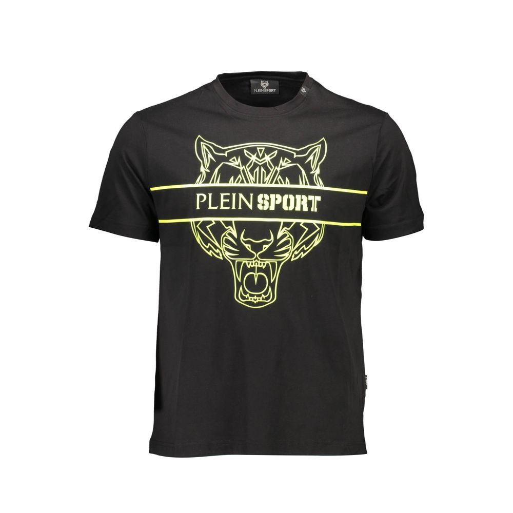 

Черная хлопковая мужская футболка Plein Sport