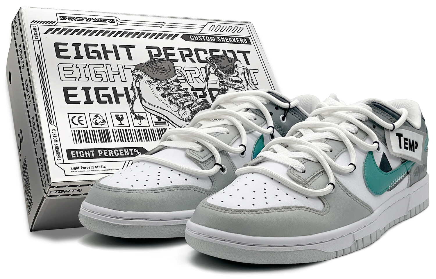 

Кроссовки Nike Dunk Skateboard Shoes Men Low-Top White, Gray, Green