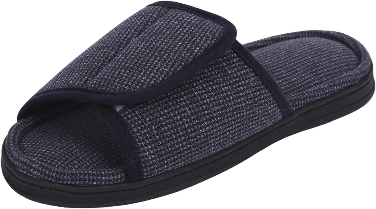 

Женские и мужские тапочки IPENNY с открытым носком, регулируемые, с амортизирующей вставкой и противоскользящей подошвой, темно-синий