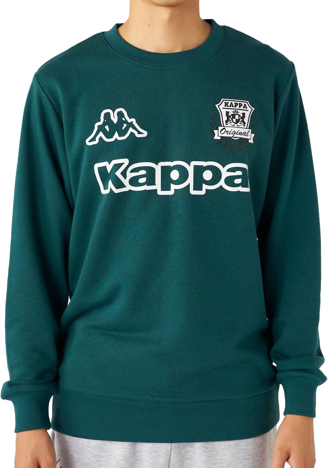 

Мужская толстовка Kappa 245361 с логотипом в футбольном стиле, зеленый