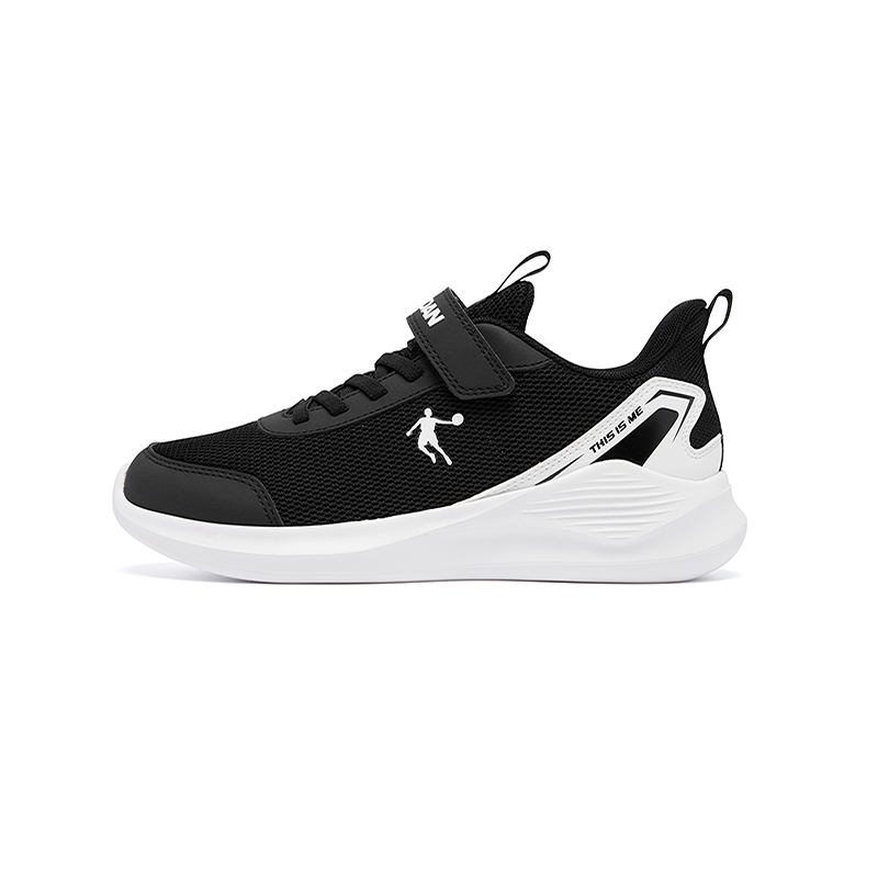 

QIAODAN Дышащие легкие амортизирующие детские беговые кроссовки Black/Jordan White Kids'