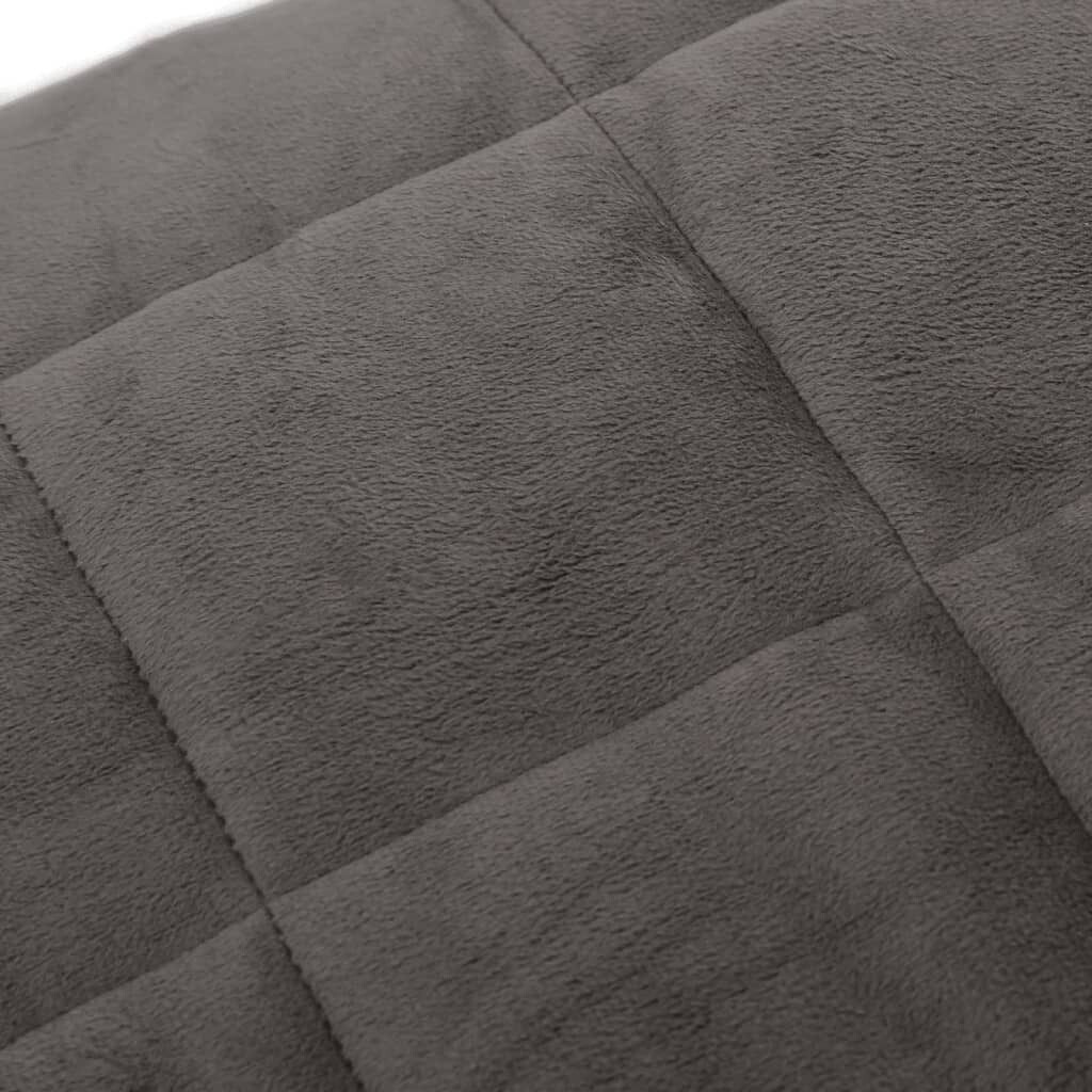 Утяжеленное одеяло vidaXL серое 220х240 см, 15 кг ткань — фото 4