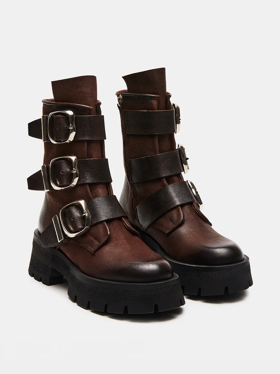 Женские ботильоны Steve Madden Roland из натуральной кожи, коричневый — фото 2