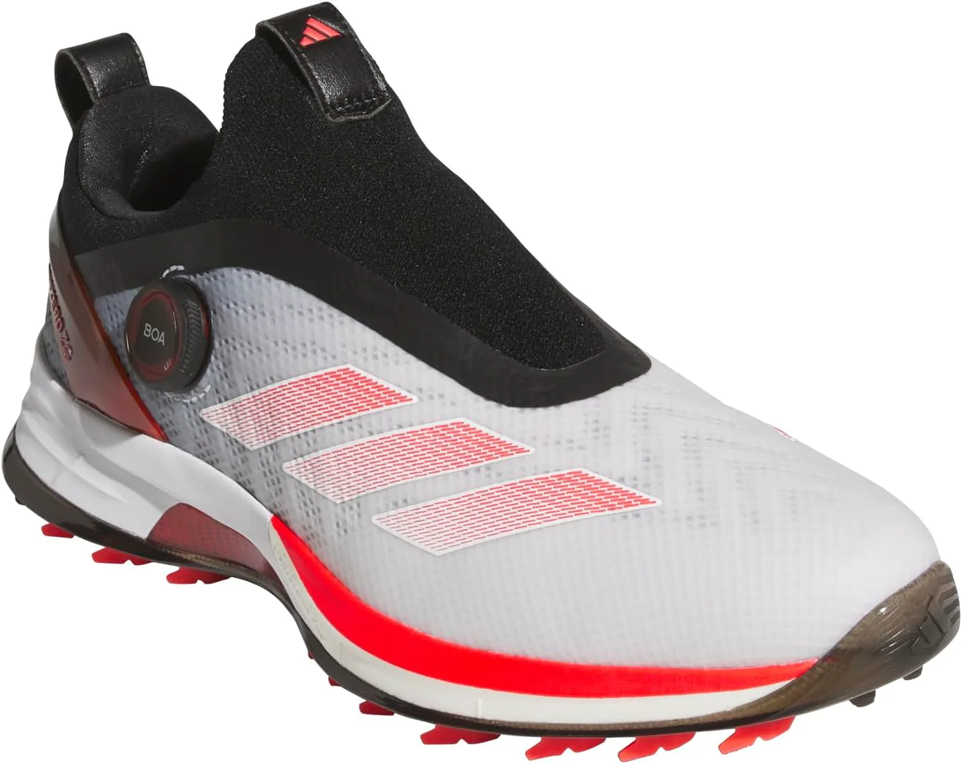 

Мужские безшиповые гольф-кроссовки Adidas Adizero ZG Boa, белый/красный/черный