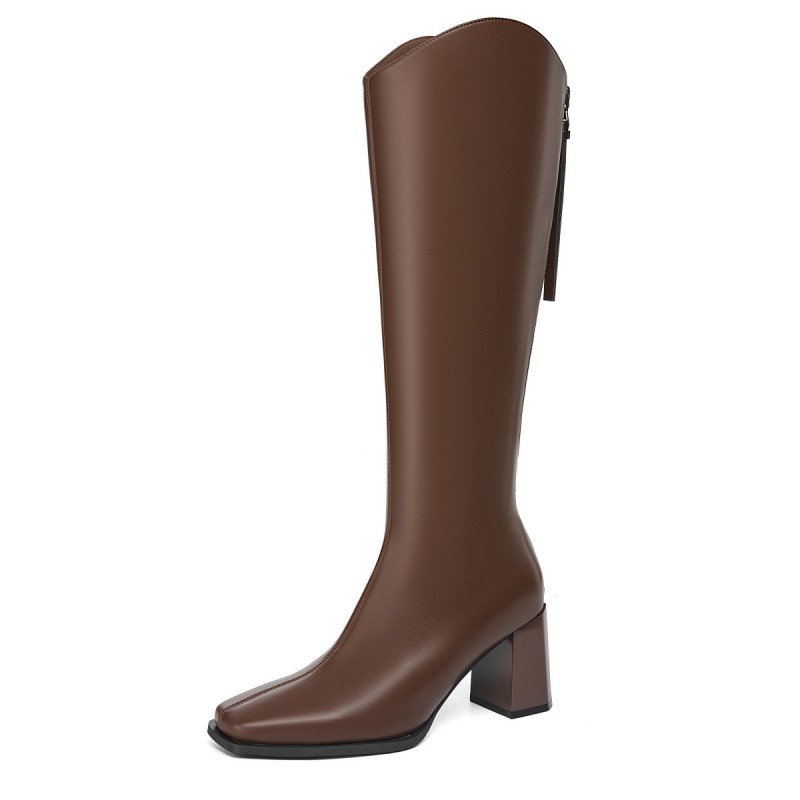 Сапоги женские 7 см ELLE, Brown