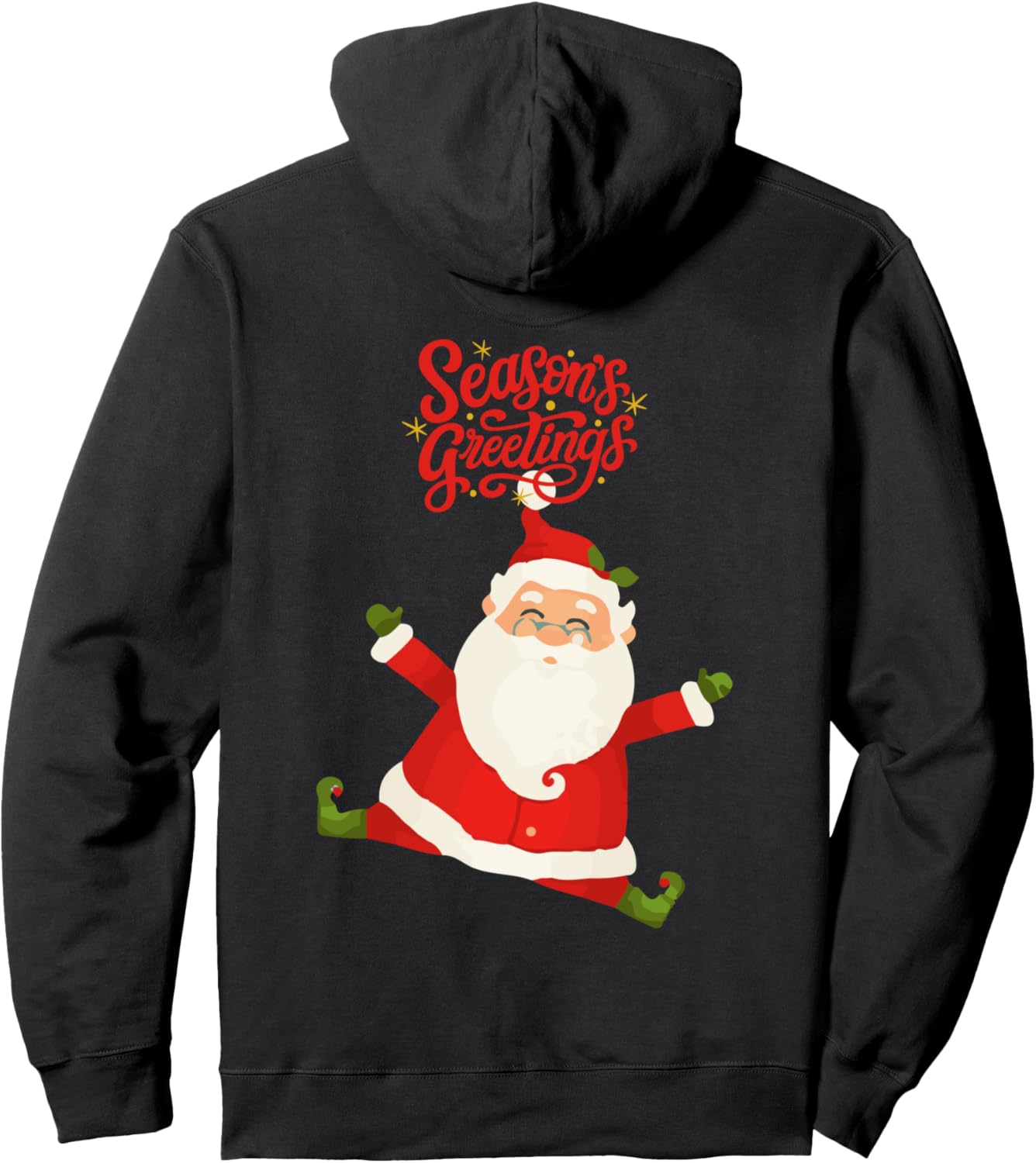 

Толстовка с изображением Санта-Клауса Christmas Kwanzaa Hanukkah Holiday Shop, черный